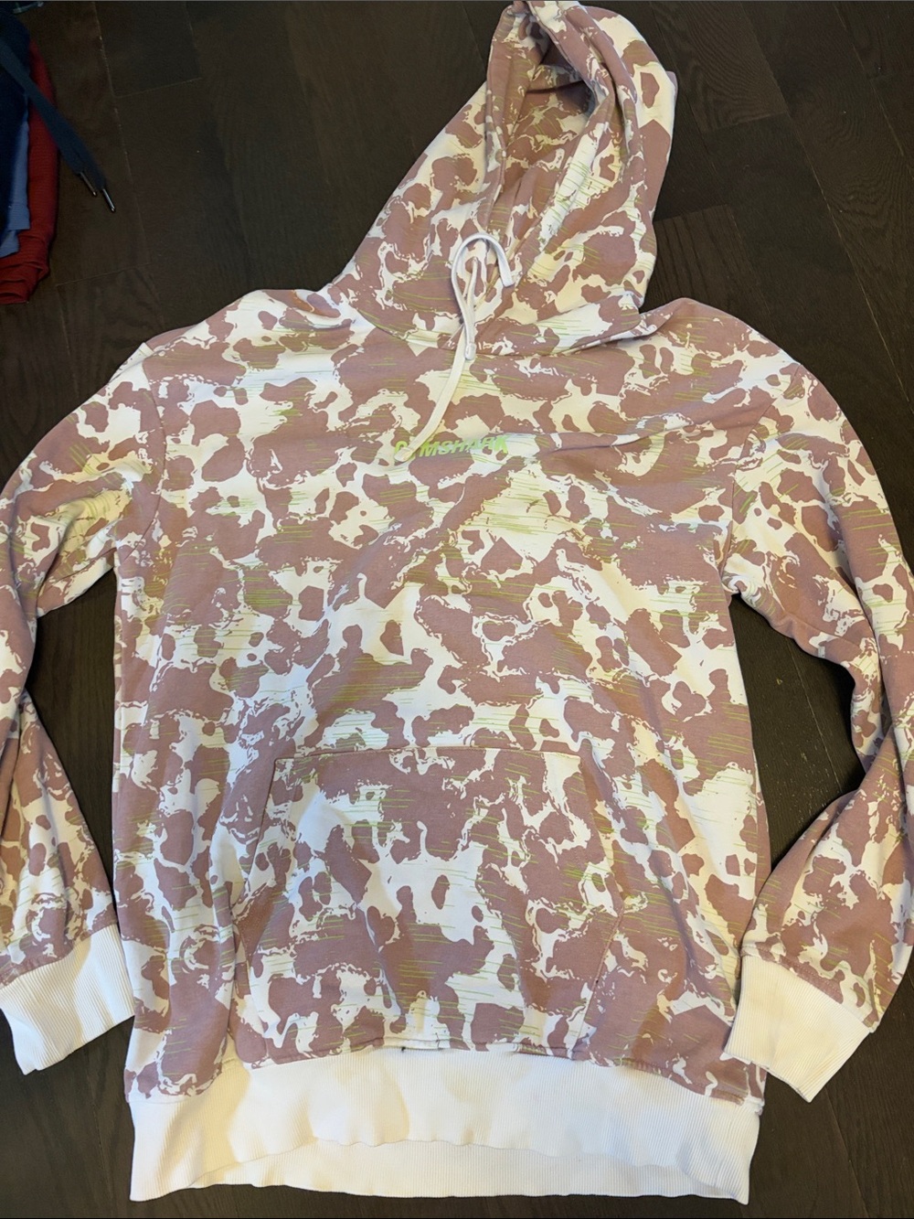 Gymshark  Pink Camo Hooded Sweater
